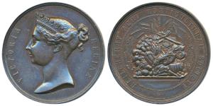 Neilgherry Agri-Horticultural Society, Bronze Medal, obv. diademed bust of Victoria to lef