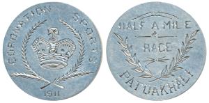 Coronation Sports, Silver Medal, obv. 1911, obv. British crown within wreath with date 191
