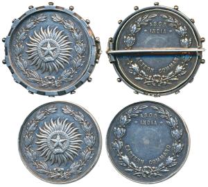 Army Sports Control Board India, Silver Medal, obv. breast star of the Star of India withi
