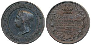 Golden Jubilee of Queen Victoria Medal, Copper, 43.34g, obv. veiled bust of Queen Victoria