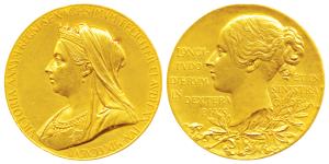 Victoria’s Diamond Jubilee Medal, Gold Medal, 91.66g, 1837-1897, obv. mature bust of the Q