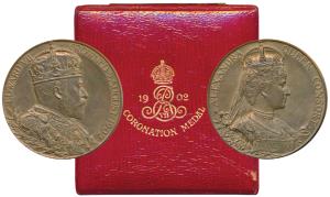 Edward VII Coronation Medal, Copper, 81.3g, 1902, obv. bust of the Emperor to right, rev. 