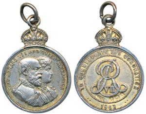 Edward VII Coronation, Silver Medal, obv. conjoined bust of Edward VII and Queen Alexandra