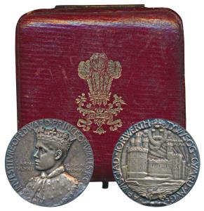 Edward Prince of Wales Investiture Medal 1911, Silver, 22.15g, obv. bust of Edward three q