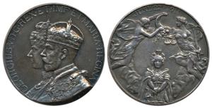 George V Coronation Medal, Silver, obv. conjoined bust of George V and Queen Mary, an ange