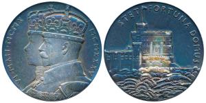 George V and Queen Mary Silver Jubilee Medal, Silver, 78.25g, Domus Medal, obv. conjoined 