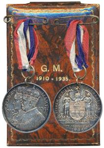 George V and Queen Mary Silver Jubilee Medal, Silver, 1935, obv. conjoined bust of George 