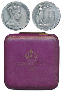 Edward VIII, Proposed Coronation, Silver Medal, 14.56g, 1937, obv. crowned bust of the rul