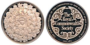 25th Anniversary of the Coronation of Elizabeth II, Bronze Medal, 116g, obv. forty-three f