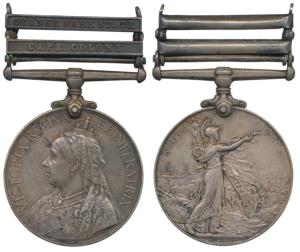 Queen’s South Africa Medal, Silver, 1899, 2 bars Orange Free State, Cape Colony, awarded t