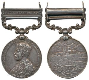 India General Service Medal, George V, Silver, Waziristan 1921-24, awarded to 99187 NK. Su
