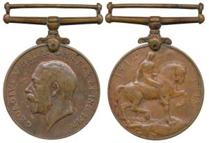 British War Medal 1914-18, George V, Bronze, awarded to 1105 Labour Nihevi, 21 Naga, LAB, 