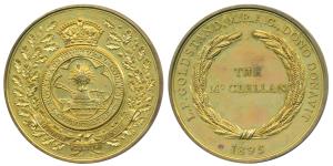 Royal Agricultural College Medal, Brass, Cirencester 1895, obv. arms of the college within