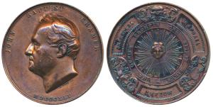 Johann Baptist Cramer, Bronze Medal, rev. ‘One genius prompts, one spirit fires’, Mozart, 