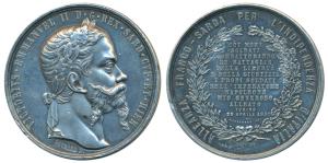 Vittorio Emanuele II, Tin Metal, obv. bust of the ruler, rev. in memory of the Franco Sard