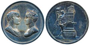 France, Marriage of Napoleon I and Marie Louise of Austria, Bronze Medal, 1810, obv. bust 
