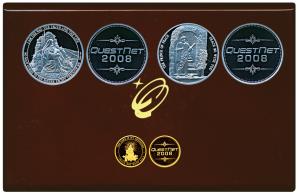 Jesus Christ Medallion (2), Gold 3.11 & Silver (2) 31.1g each, obv. different depictions o