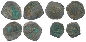 Archaic Punch Marked Coinage, attributed to SaurashtraJanapada, Silver ¼ Karshapana (4), a