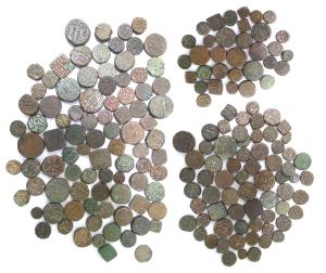 An assorted lot, Copper coins of various denominations, mints and rulers, including Falus,
