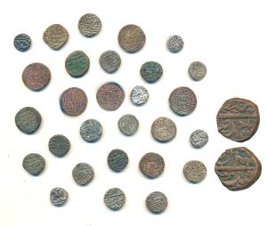 Delhi, Ghiyath al-Din Tughluq (3), Billon Gani; Muhammad bin Tughluq (11), Billon Jital& B