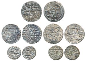 Silver Tanka (3), Bahamani, Taj-ud-Din Firuz Shah, Ahsanabad Mint; Delhi, Muhammad Shah Kh