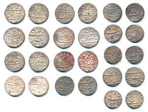Aurangzeb, Silver Rupee (8), Dar-ul-Khair Ajmer Mint, AH 1112/44; Akbarnagar, RY 39 & 42; 