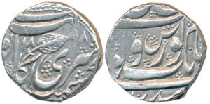 Governor ShaikhGholamMuhyi ad-Din (1841-1845 AD), Silver Rupee, 10.65g, Kashmir Mint, VS 1