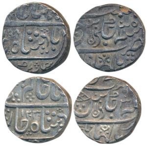 AhalyabaiHolkar (AH 1179-1210, 1765-1795 AD), Silver Rupee (2), Malharnagar Mint, in name 