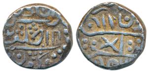 Manak Pal (AH 1186-1233, 1772-1817 AD), Silver Rupee, 11g, Karauli Mint, RY 14. Very Fine+