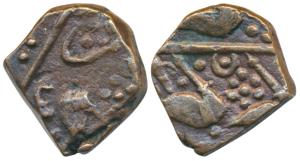 Anonymous Issues, Copper Paisa, 8.50gm, Persian legend and fly whisk. Very Fine+, Scarce