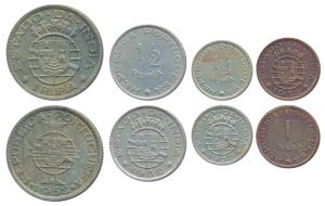 Copper-Nickel and Bronze, 1, ½, ¼ Rupia and Tanga, (KM 29, 26, 25 and 28). Very Fine+, Sca