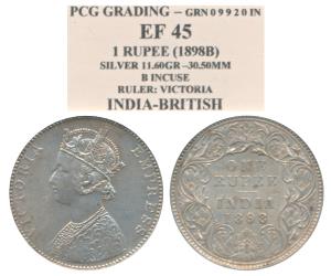 Victoria Empress, Silver Rupee, 1898, Bombay Mint, C2 / I / B incuse, (Prid 184). Very Fin