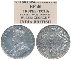 George V, Silver Rupee, 1921, Bombay Mint. Within plastic case, Very Fine+.