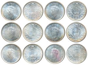 George VI, Silver ½ Rupee (6), 1939, Bombay Mint, Head type I (Prid 352), Extremely Fine t