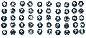 British Virgin Islands, Elizabeth II, Silver 20 Dollars (25), each 19g, 1985, Complete set