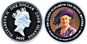 Cook Islands, Elizabeth II, Silver 1 Dollar, 31.635g, 2000, Queen's Golden Jubilee, Master