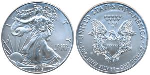 United States of America, Liberty, Silver Eagle Dollar, 1 oz, 31.13g, 2015, (KM 273). Unci