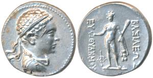 Indo-Greek, Baktria, Euthydemos II (185-180 BC), Silver Tetradrachm, 15.78g, obv. diademed