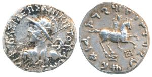 Indo-Greeks, Philoxenos Aniketos, Silver Tetradrachm, 9.88g, obv. diademed heroic bust of 