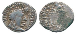 Satavahanas, Vasisthiputra Sri Pulumavi (78-114 AD), Silver Drachma, 2.06g, obv. bust of t