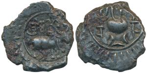 Post-Vakataka, Sri Ram (c. 5-6th century AD), Vishnukundin type, Khandesh Region, Copper B