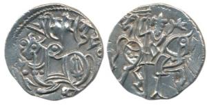 Hindu Shahis of Kabul and Ohinda, Samantadeva (c. 850-1000 AD), Silver Drachma, 3.26g, obv