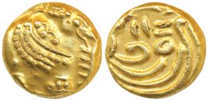 Western Gangas (10th- 11th century AD), Gold Gajapati Pagoda, 3.8g, obv. caparisoned eleph
