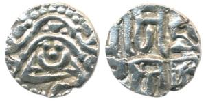 Kalachuris of Tripuri, Gangeya Deva, Base Gold 4 ½ Masha, 3.90g, obv. Goddess Lakshmi seat