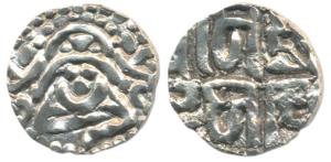 Kalachuris of Tripuri, Gangeya Deva, Base Gold 4 ½ Masha, 3.90g, obv. Goddess Lakshmi seat