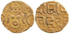 Gahadavalas of Kanauj, Govinda Chandradeva (1114-1154 AD), Gold 4 ½ Masha, 4.43g, obv. god