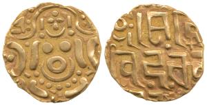 Gahadavalas of Kanauj, Govinda Chandradeva, Gold 4 ½ Masha, 4.28g, obv. goddess Lakshmi se
