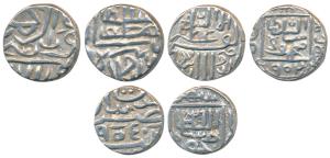 Nasir al din Mahmud Shah I (AH 862-917, 1458-1511 AD), Silver ¼ Tanka (2), 2.81g & 2.10g, 