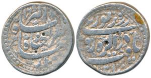 Jahangir (AH 1014-1037; 1605-1628 AD), Silver Rupee, 11.01g, Agra Mint, ’Yaft’ couplet rea