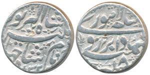 Jahangir, Silver Rupee, 11.20g, Lahore Mint, ’Bada Bar’ couplet, AH 1032/18, mint name at 